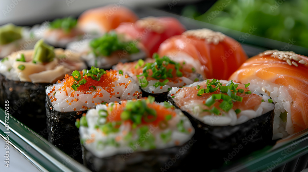 sushi rolls on a plate sushi rolls on a plate