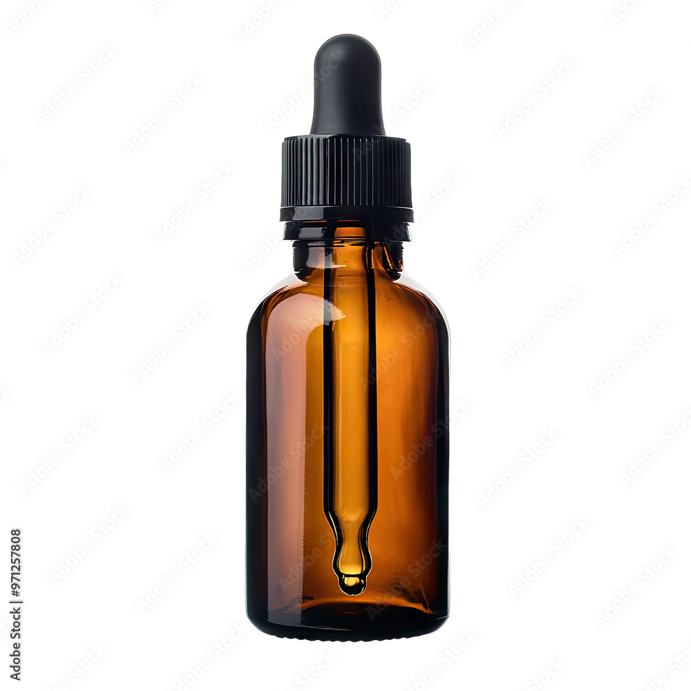 Amber glass bottle with dropper Amber glass bottle with dropper