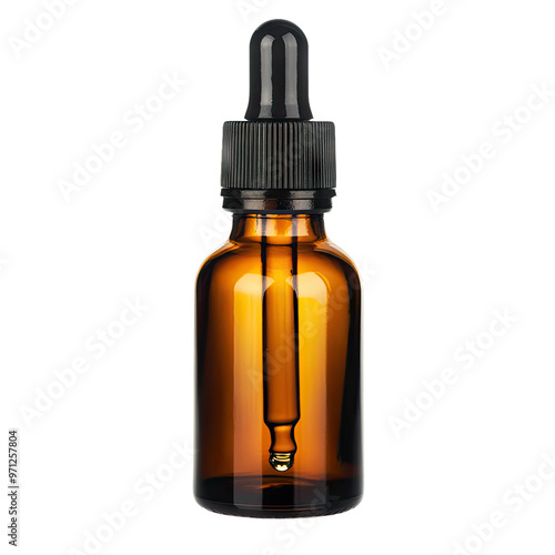 Amber glass dropper bottle