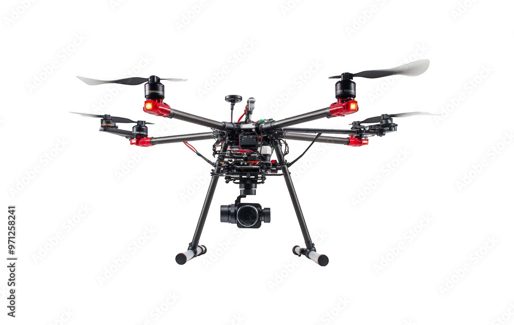 Drone unmanned aerial vehicle isolated white background Drone unmanned aerial vehicle isolated white background