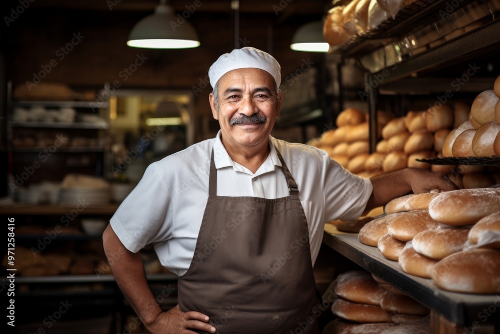 Portrait of a senior male baker Portrait of a senior male baker