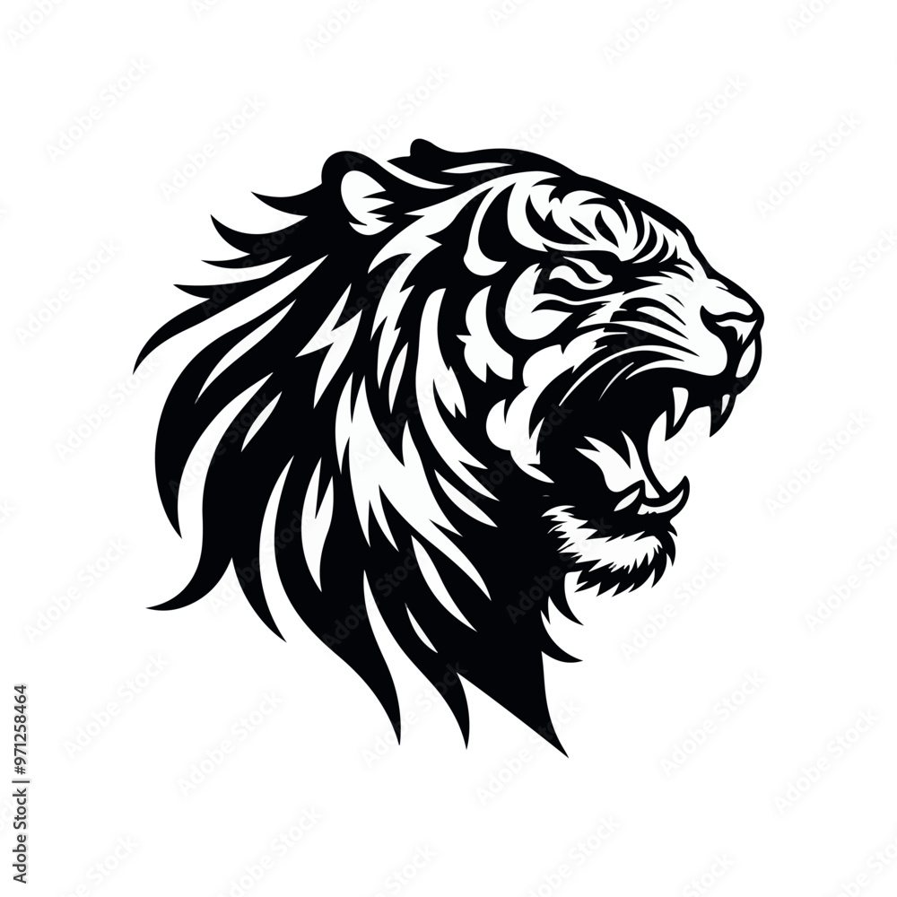 Obraz premium A Tiger Hade vector art illustration. 