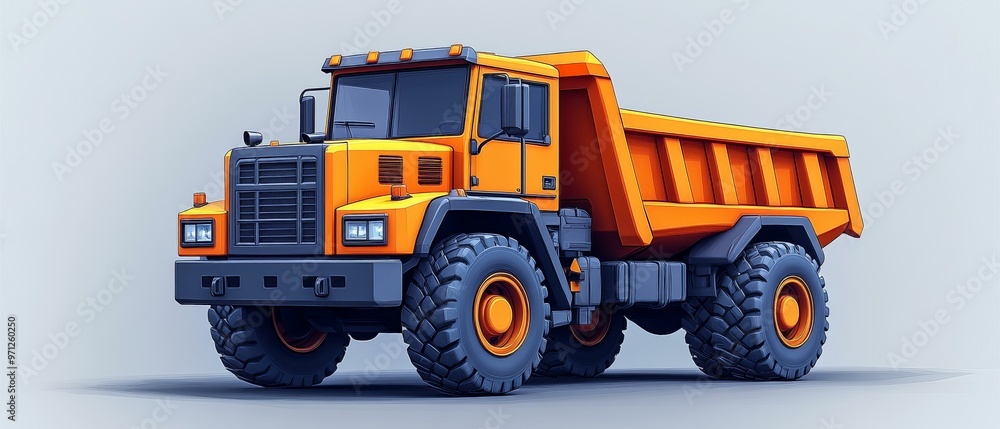 Heavy Construction Equipment, Yellow Dump Truck Heavy Construction Equipment, Yellow Dump Truck
