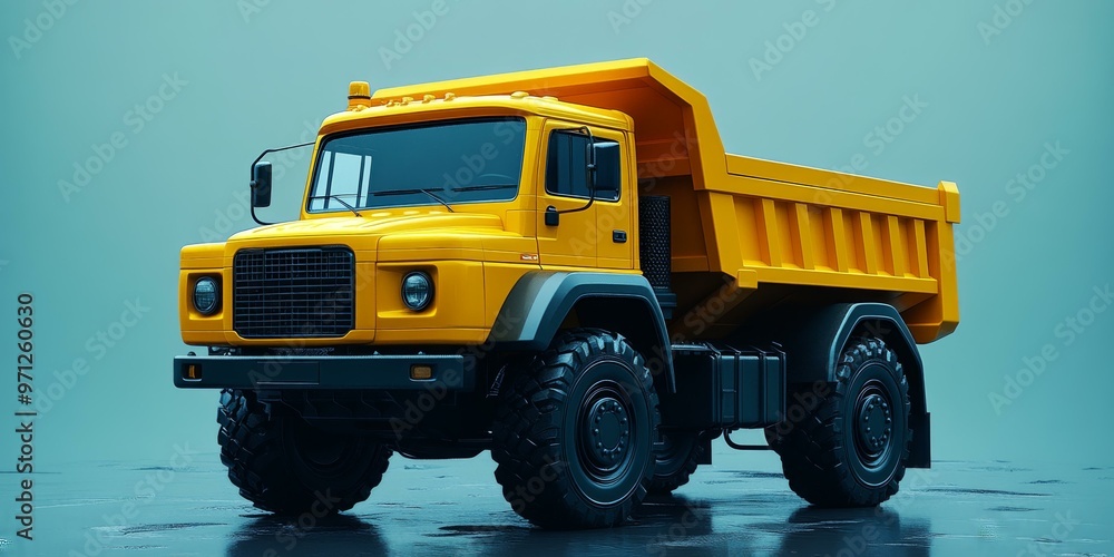 Yellow Toy Construction Truck, Vehicle Model, Miniature Transportation Playset Yellow Toy Construction Truck, Vehicle Model, Miniature Transportation Playset