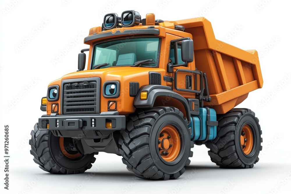 Heavy-Duty Orange Tractor - 4x4 Construction Vehicle with Lights and Storage Heavy-Duty Orange Tractor - 4x4 Construction Vehicle with Lights and Storage