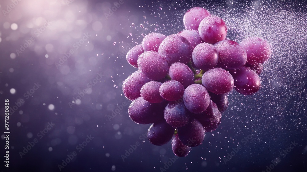 Luxurious Grapes and Juice in Motion Luxurious Grapes and Juice in Motion