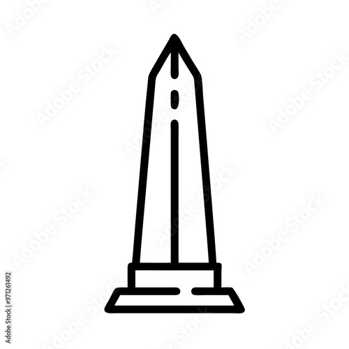 Obelisk Monument Black  Icon 