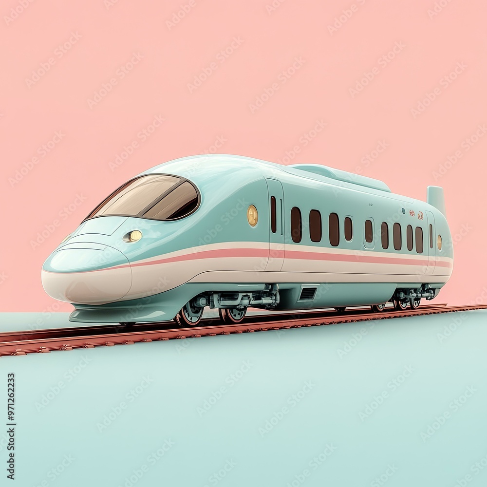 Futuristic High Speed Train, 3D Rendering Futuristic High Speed Train, 3D Rendering