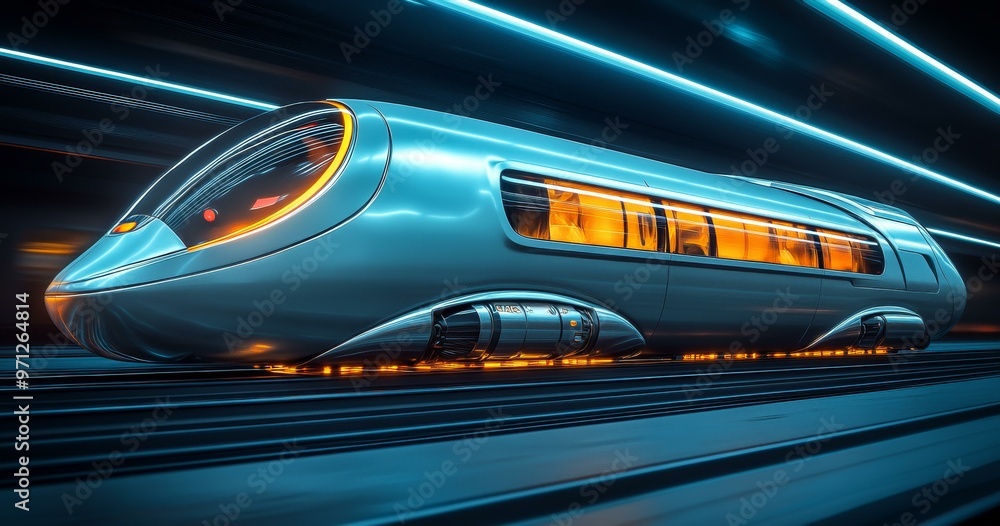 Fototapeta premium Futuristic High-Speed Train