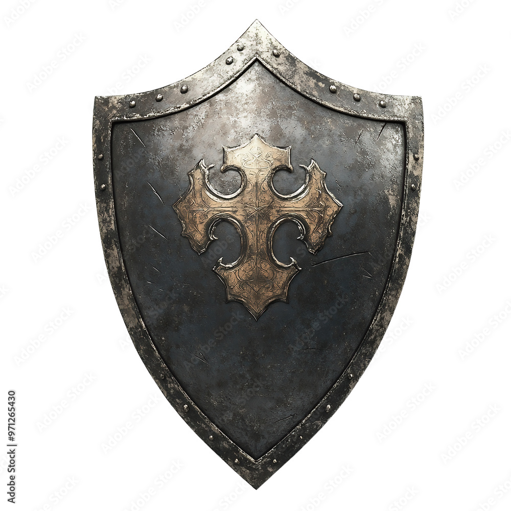 Defensive shield of a medieval knight. Defensive shield of a medieval knight.