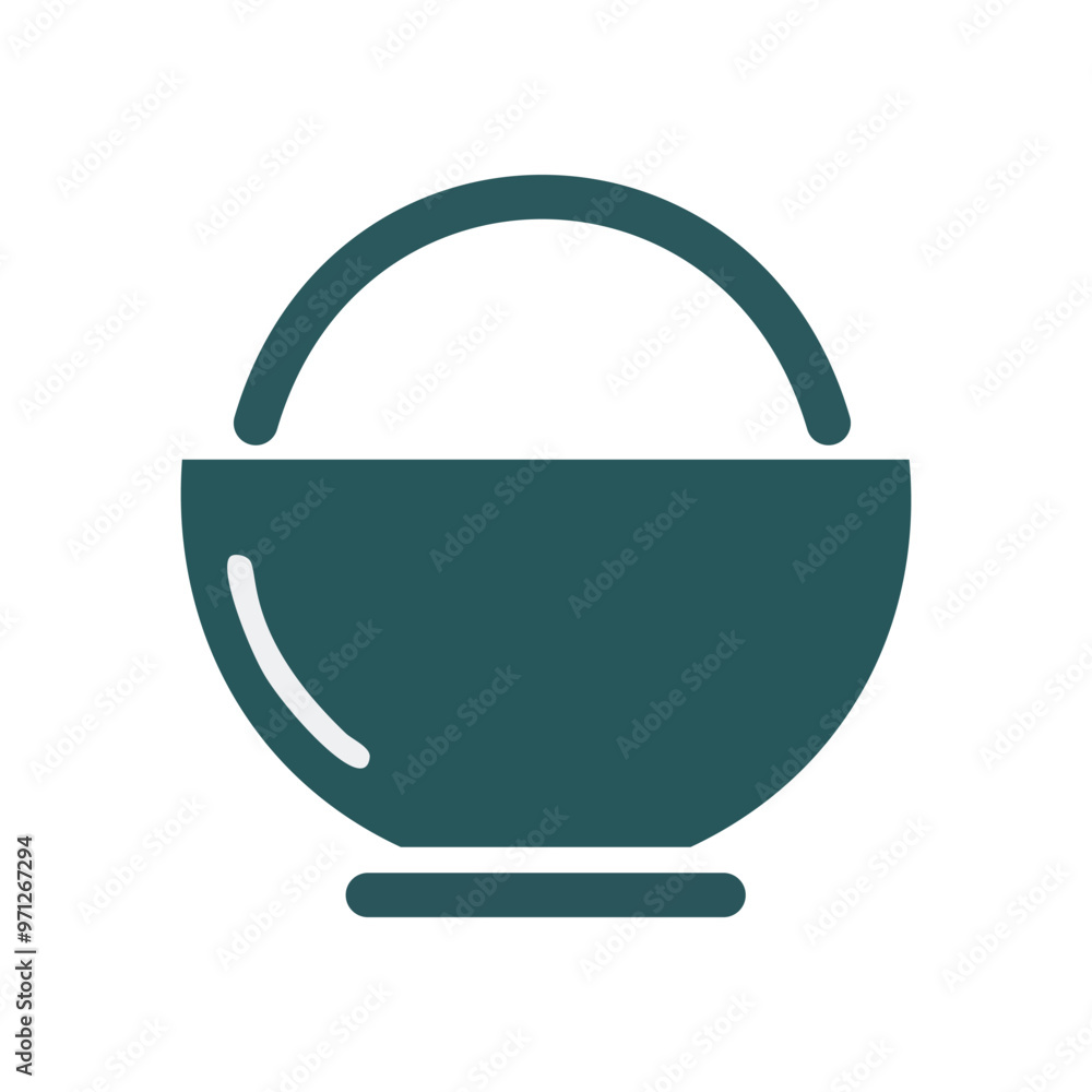 Bowl with handle. Simple illustration of a bowl with a handle. Perfect for representing cooking, serving, or storage. Bowl with handle. Simple illustration of a bowl with a handle. Perfect for representing cooking, serving, or storage.
