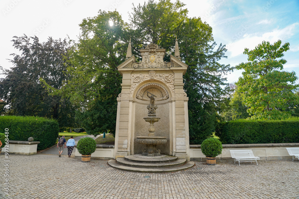 Fototapeta premium fountain in the royal gardens of the Prague castle