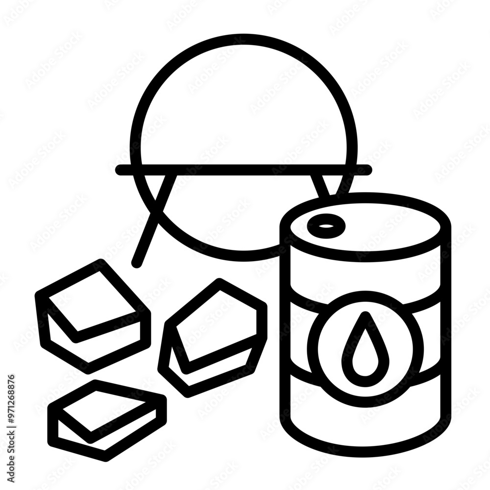 Fossil fuel icon. There are Coal, oil, natural gas. Fossil fuel icon. There are Coal, oil, natural gas.