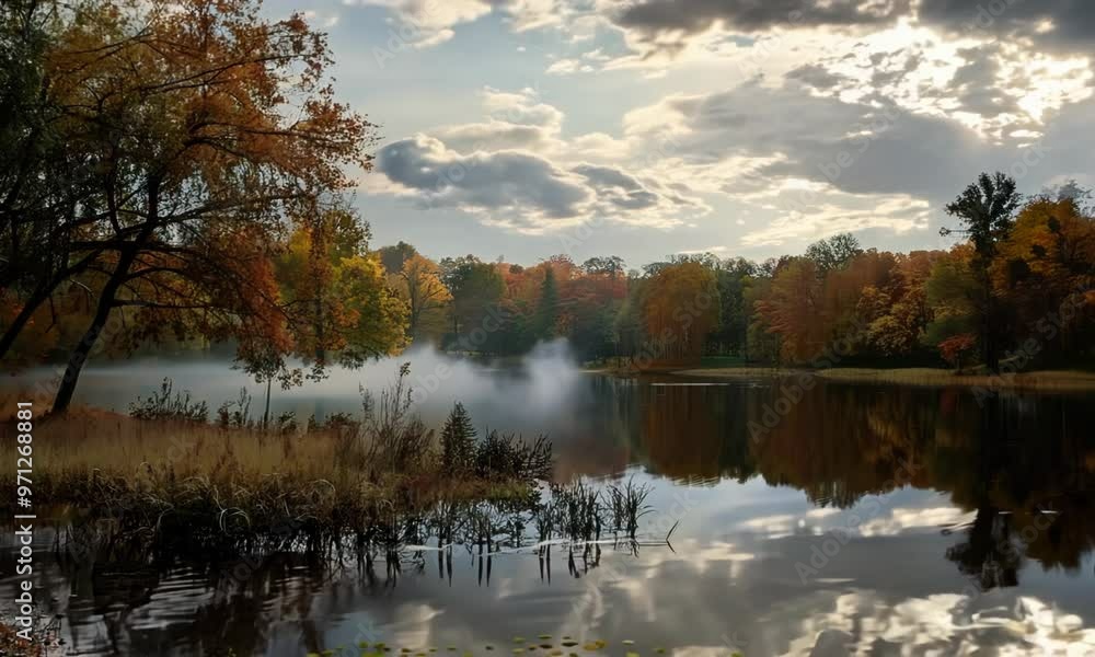 Fishing at a quiet pond, hyperrealistic Video Fishing at a quiet pond, hyperrealistic Video