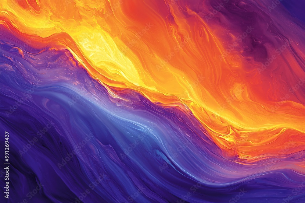 Abstract Fire and Ice Swirls Abstract Fire and Ice Swirls