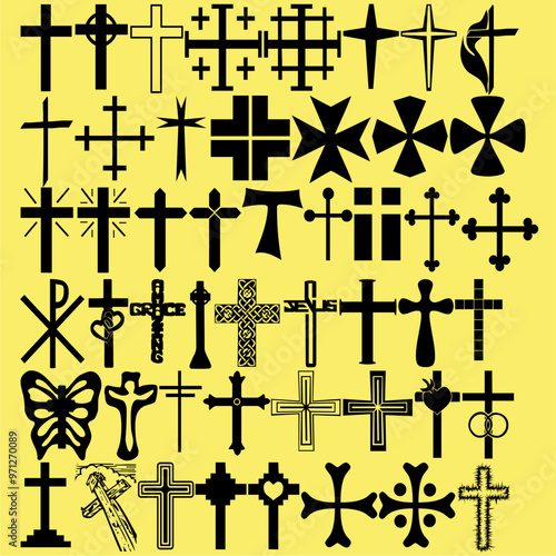 cross symbol set vector