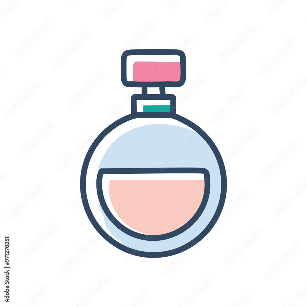 Perfume bottle icon. Cute and colorful illustration of a perfume bottle, ideal for design projects related to beauty, fashion, and fragrance. Perfume bottle icon. Cute and colorful illustration of a perfume bottle, ideal for design projects related to beauty, fashion, and fragrance.