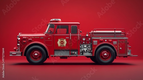 Vintage Red Fire Truck