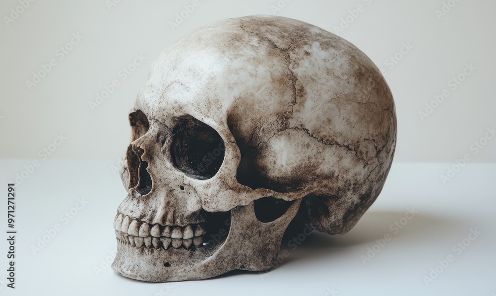 skull on white background