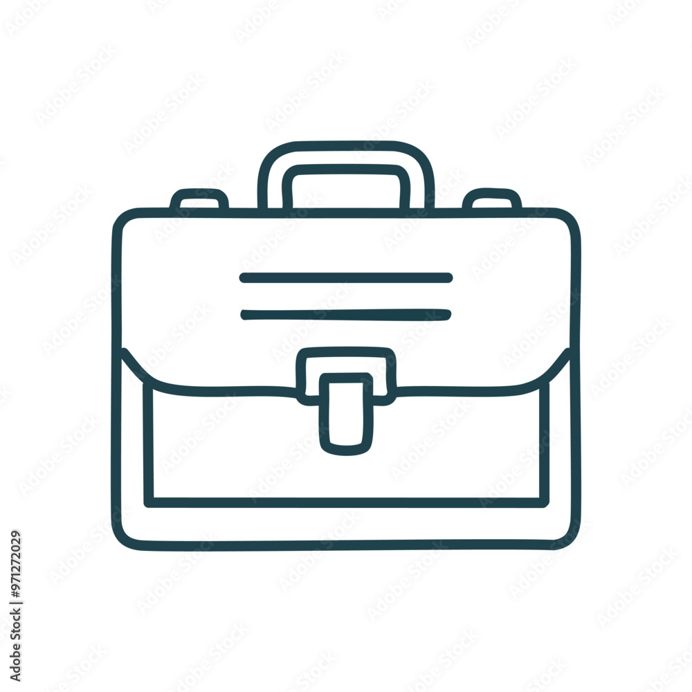 Briefcase line icon. Hand drawn line art briefcase icon, ideal for professional, business, work, and office themes. Briefcase line icon. Hand drawn line art briefcase icon, ideal for professional, business, work, and office themes.