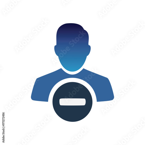 User account disabled. Blue user icon with a minus sign indicating a disabled profile or account.