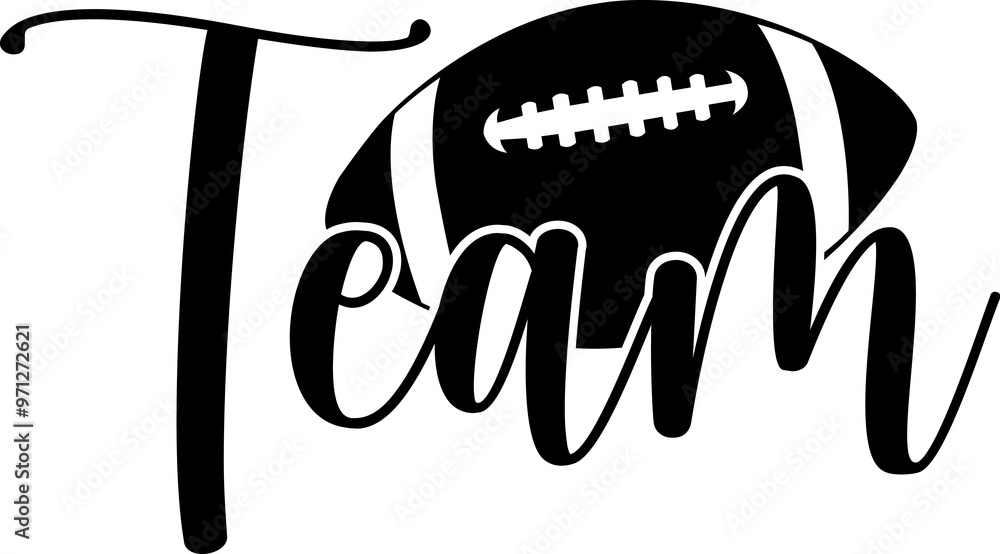 Team sports typography clip art design on plain white transparent isolated background for card, shirt, hoodie, sweatshirt, apparel, card, tag, mug, icon, poster or badge Team sports typography clip art design on plain white transparent isolated background for card, shirt, hoodie, sweatshirt, apparel, card, tag, mug, icon, poster or badge