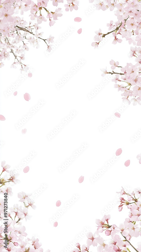 Pink cherry blossom frame Pink cherry blossom frame