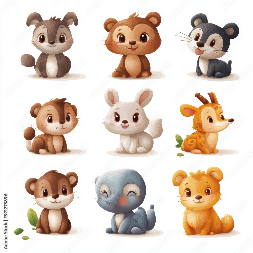 Cute Cartoon Animals Collection Cute Cartoon Animals Collection