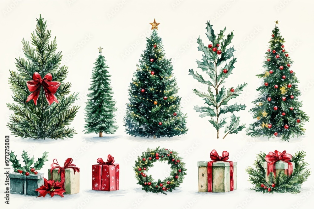 Watercolor Christmas Illustration Watercolor Christmas Illustration