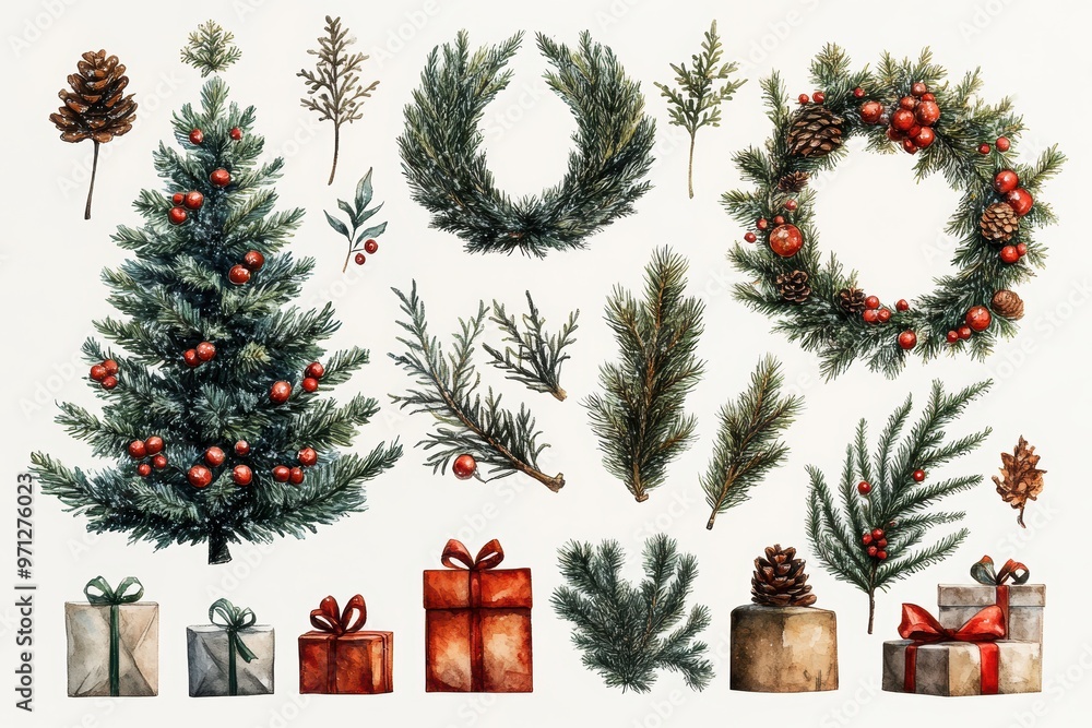 Christmas Tree, Wreath, and Decorations Christmas Tree, Wreath, and Decorations