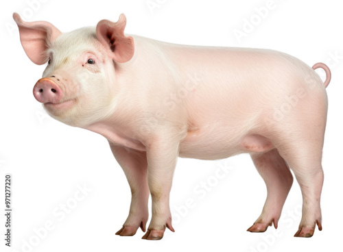 PNG Pig mammal animal white background. photo