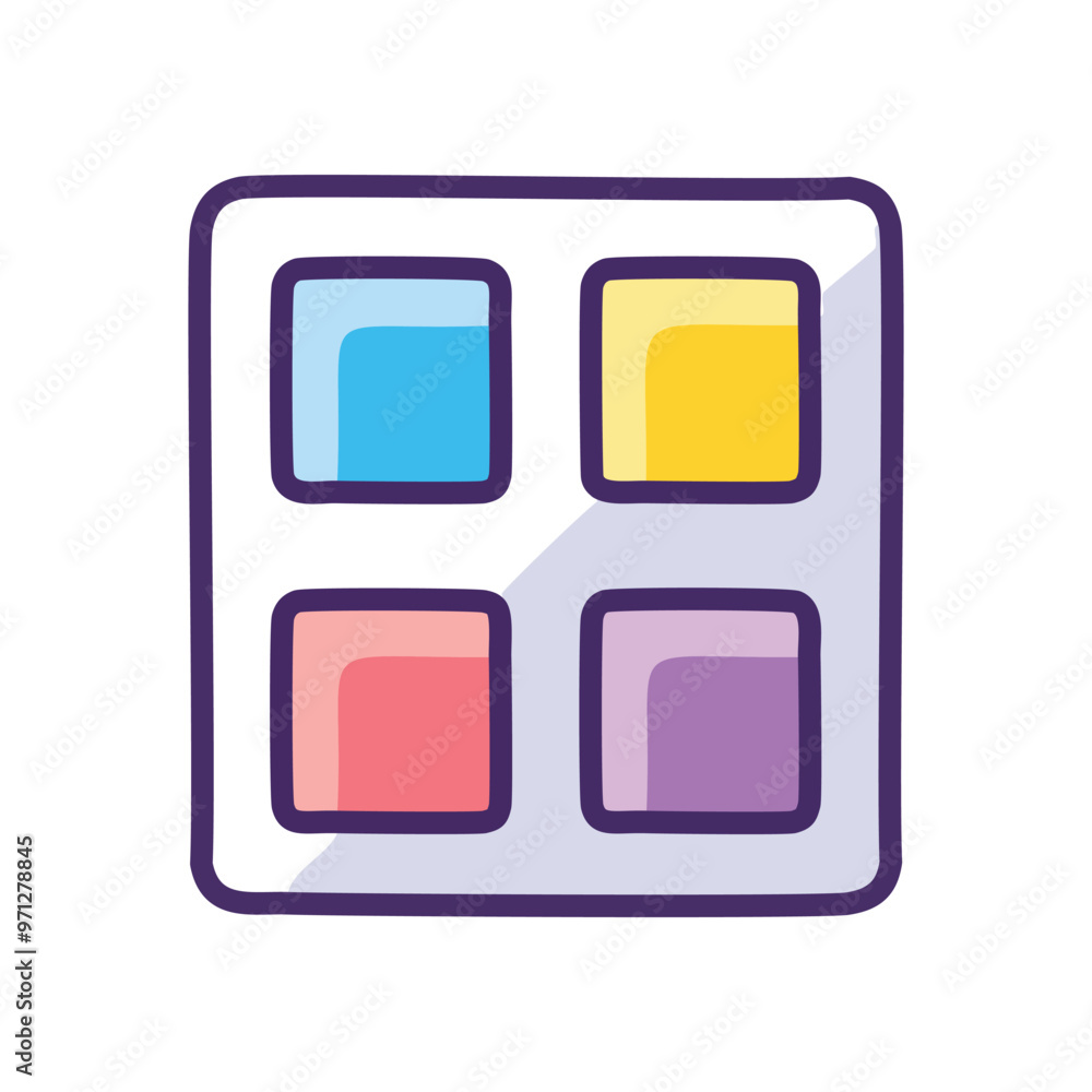 Colorful square grid. Four squares in a grid, each displaying a distinct color. Ideal for projects related to design, creativity, and organization. Colorful square grid. Four squares in a grid, each displaying a distinct color. Ideal for projects related to design, creativity, and organization.