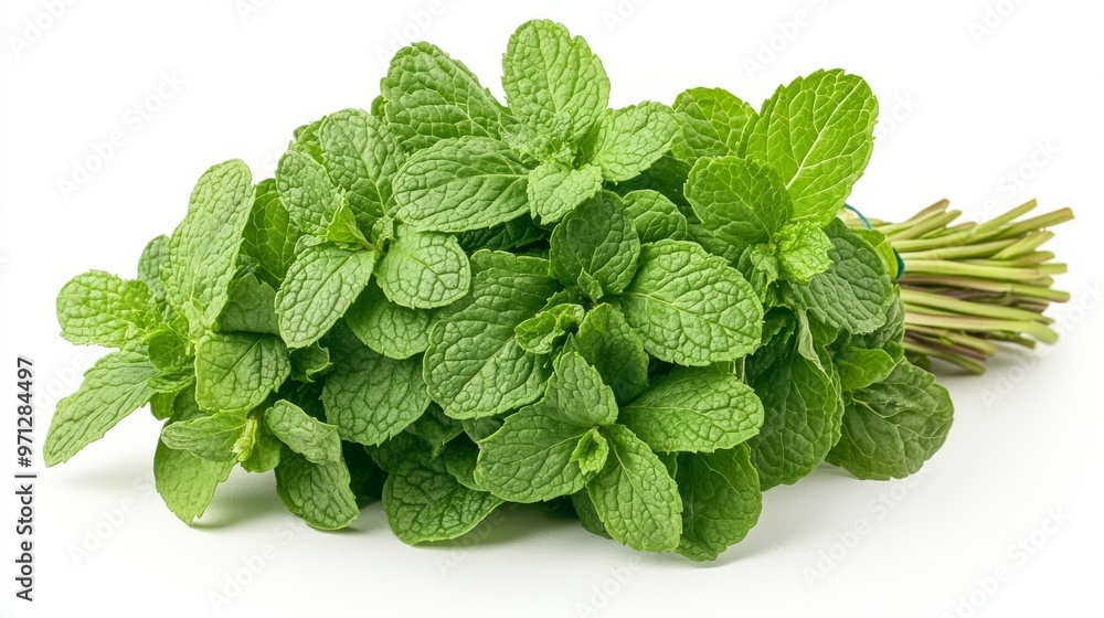 Fresh Mint Leaves Harvested From the Garden Ready for Culinary Use or Aromatic Applications Fresh Mint Leaves Harvested From the Garden Ready for Culinary Use or Aromatic Applications