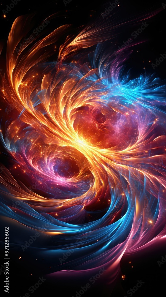 Abstract fire and ice Abstract fire and ice