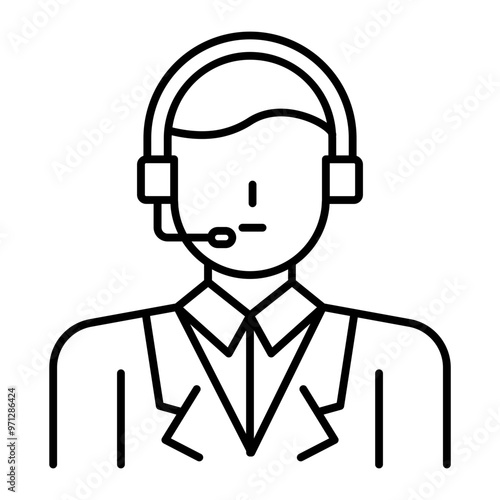 commentator outline icon