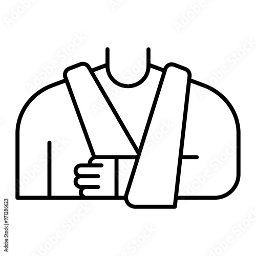 hand injury outline icon