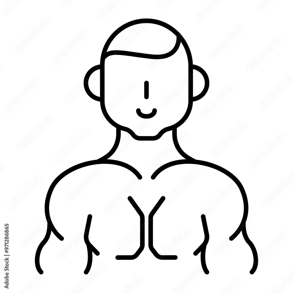 muscular wrestler outline icon muscular wrestler outline icon