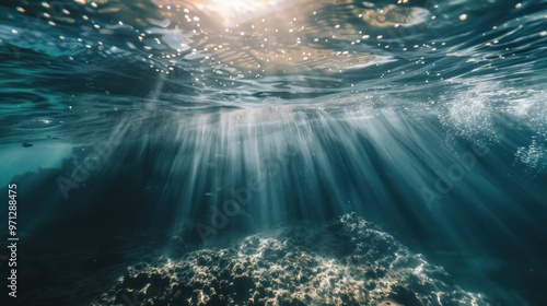 Sunlight Rays Underwater