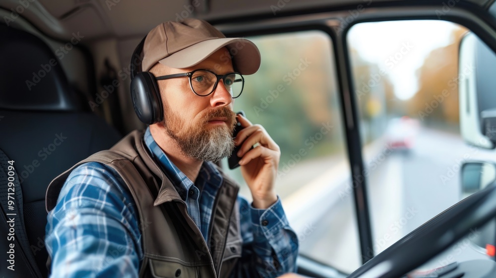 Service Van Driver Distracted by Phone Call While Driving Service Van Driver Distracted by Phone Call While Driving
