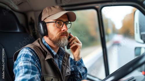 Service Van Driver Distracted by Phone Call While Driving