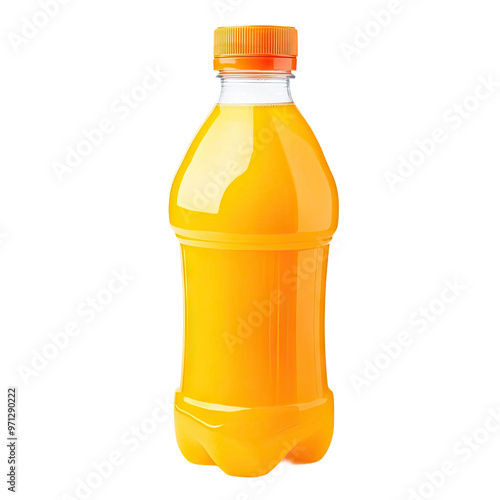 A bottle of orange juice.