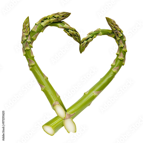 Asparagus heart shape