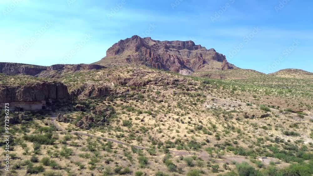 Aerial views of Picketpost Mountain in Superior Arizona, America, USA. Aerial views of Picketpost Mountain in Superior Arizona, America, USA.