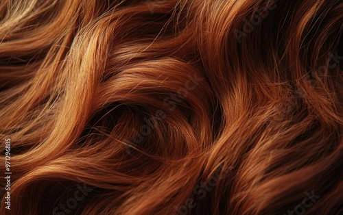 Long and beauty woman hair texture background wallpaper. Wave and shiny well-groomed hair. 