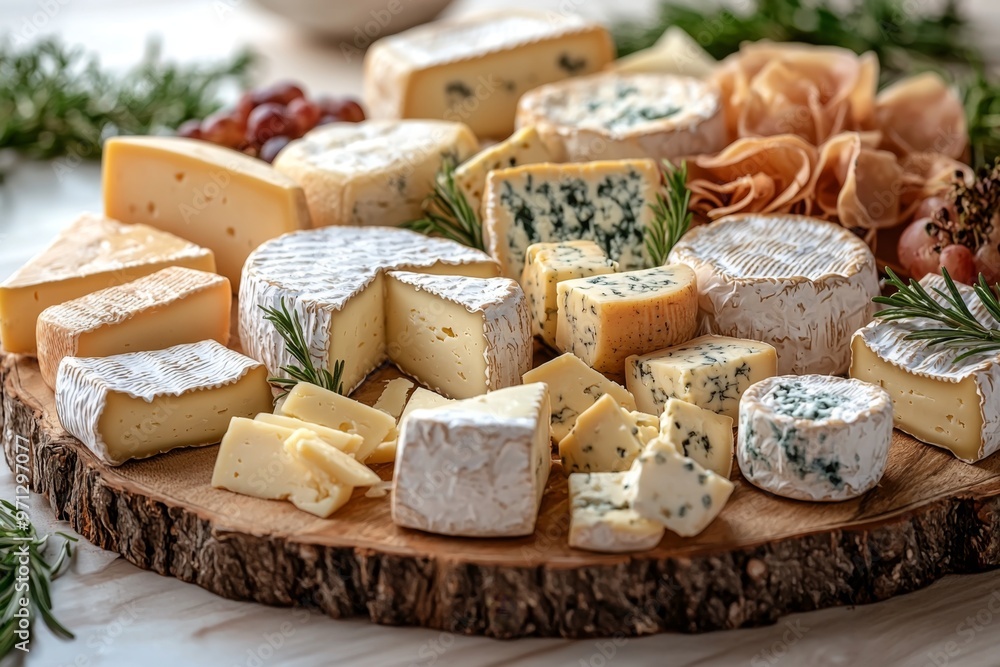 Assortment of cheese on wooden table, closeup. Dairy products. Cheese Selection. Large assortment of international cheese specialities.
Assortment of cheese on wooden table, closeup. Dairy products. Cheese Selection. Large assortment of international cheese specialities.