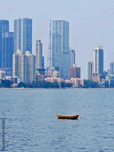 Mumbai Skyscrapers Overlooking The Arabian Sea