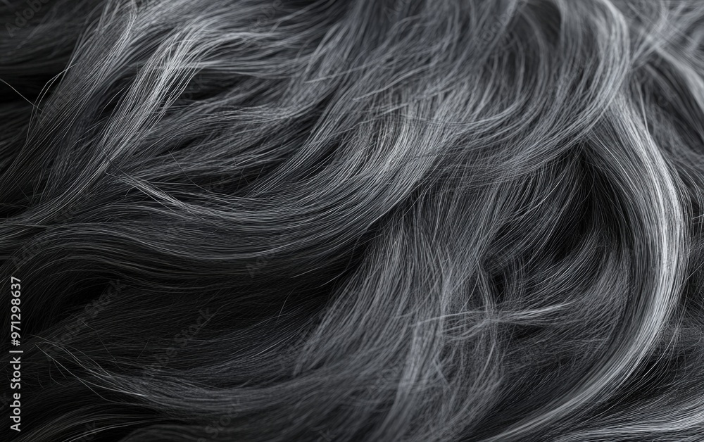 Naklejka premium Long and beauty woman hair texture background wallpaper. Wave and shiny well-groomed hair. 
