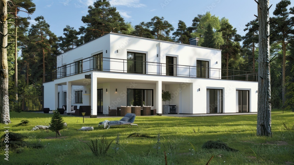 Modern House in a Forest Setting Modern House in a Forest Setting