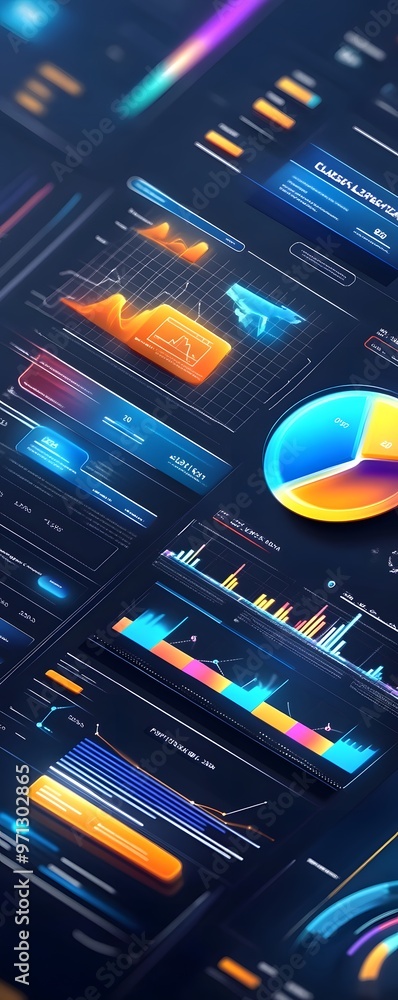Futuristic Data Analysis Interface. Futuristic Data Analysis Interface.