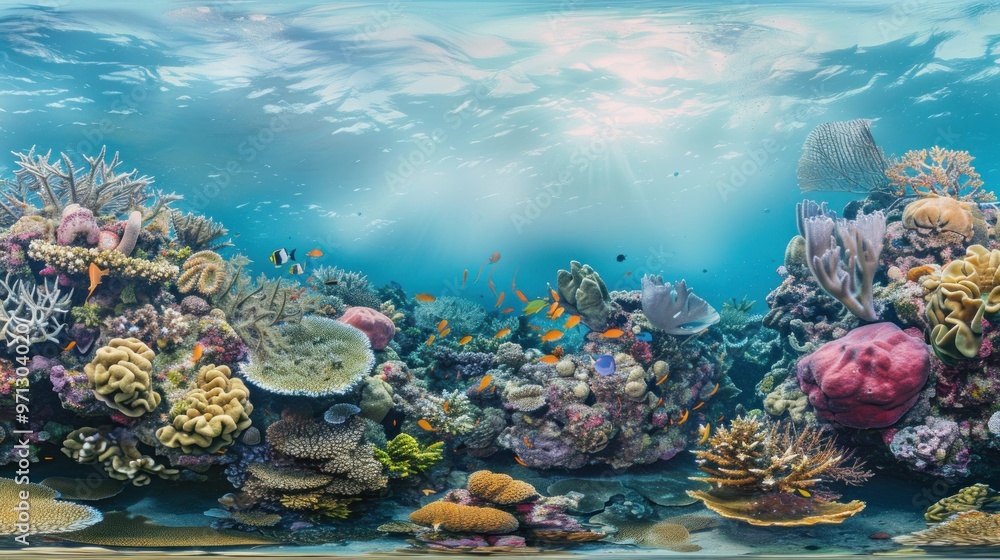 Obraz premium Underwater Coral Reef Scene